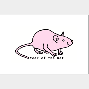 Year of the Rat Pink Posters and Art